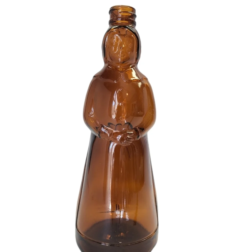 Mrs. Butterworth 10 inch Amber Glass Syrup Bottle 1964 - Picture 1 of 7